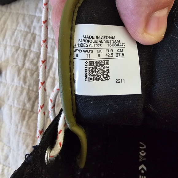 Converse Olive and Black High-Top Sneakers - Picture 6 of 13